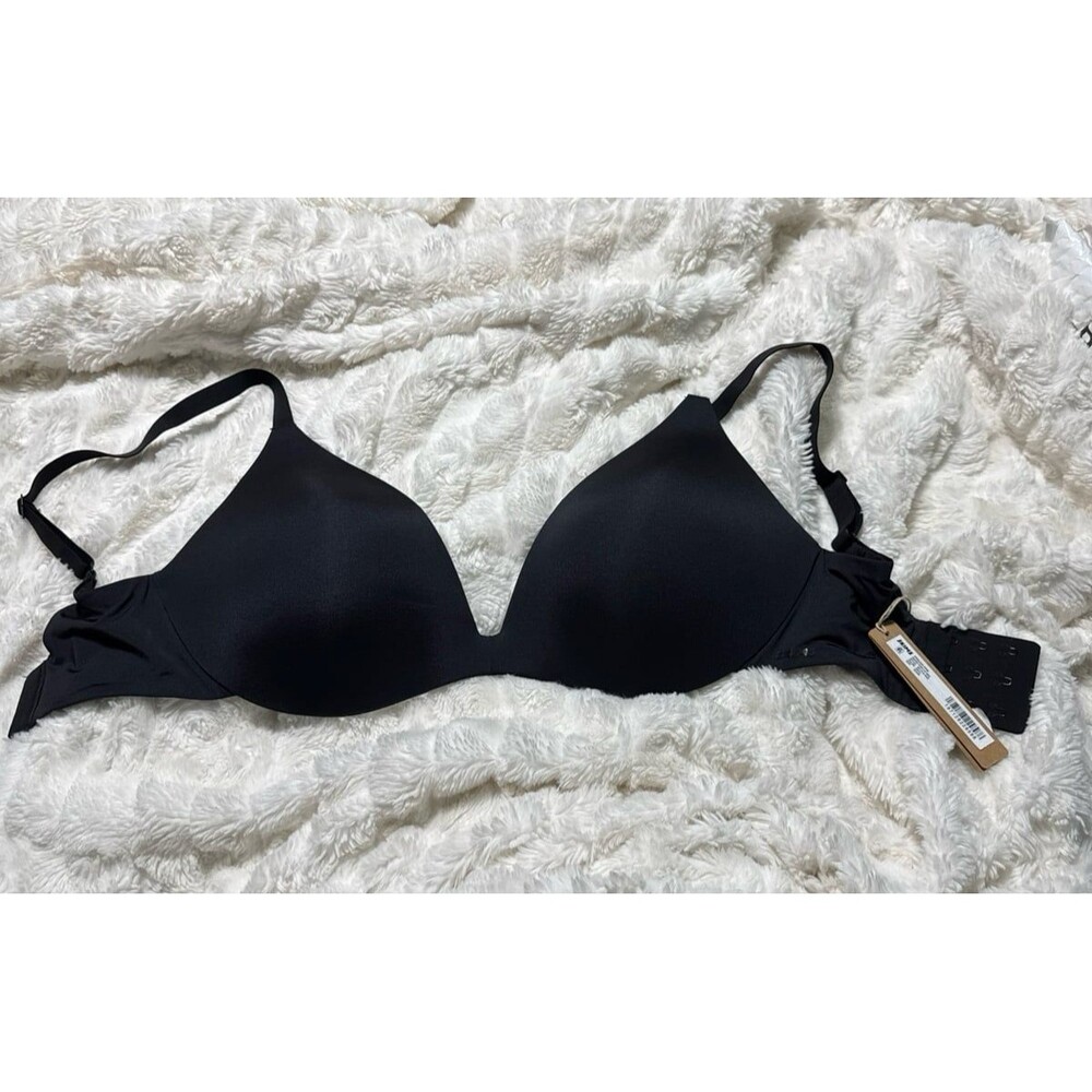 Skims Wireless Form Super Push-Up Bra Onyx